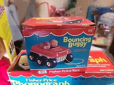  Vintage 1973 Fisher Price Toys Bouncing Buggy In Box  Used But Nice Condition  • $37.99