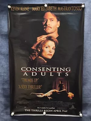 Vintage 1992 “Consenting Adults” Kevin Kline  Movie Poster(40x26) U-12B3e • $15