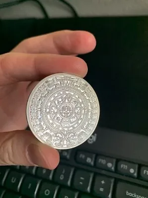 Pure Silver .999 Bullion - Mexico Aztec Calendar Mayan-  1 Oz Round Coin • $58.90