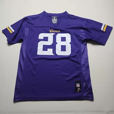 NFL Apparel Adrian Peterson #28 Vikings Jersey Youth Size XL (18-20) Purple P9 • $15