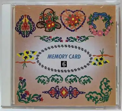 Janome Sewing Machine MEMORY CARD 6 Embroidery Card Floral Designs Software 1991 • $12.99