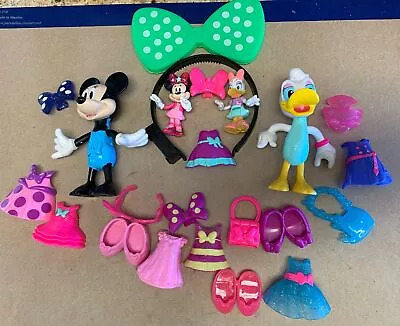 Mattel Disney Minnie Mouse Daisy Duck Snap N’ Style Bow & Minnie Fashion Dolls • $14