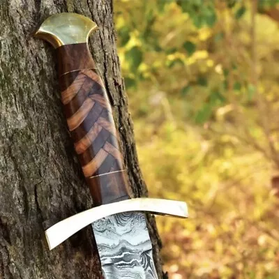 Hand Forged Damascus Steel Viking Sword Sharp / Battle Ready Medieval Sword GIFT • $126