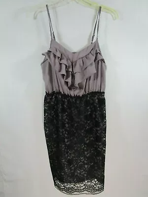 Women's Xhilaratio Size Medium Purple / Black Lace Spaghetti Strap Dress • $12.96