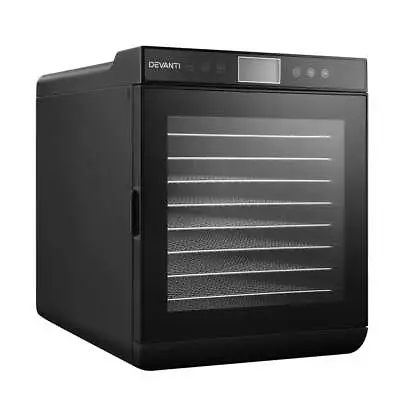 Devanti Food Dehydrators Stainless Steel Jerky Dehydrator Fruit Dryer 10 Trays • $328.99