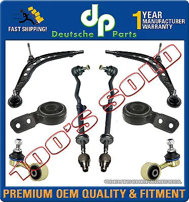 CONTROL ARM ARMS BRACKET BUSHINGS TIE ROD RODS For BMW E30 SUSPENSION KIT 8 • $158.39