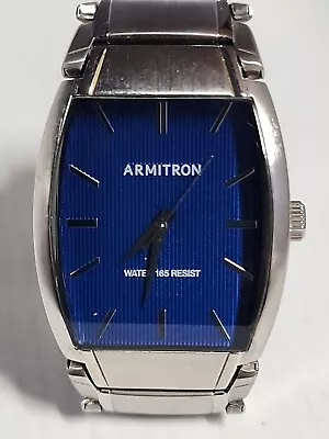 Armitron Men's 20/5117SV Silver-Tone Stainless Steel Blue Dial New!!!  (513) • $12