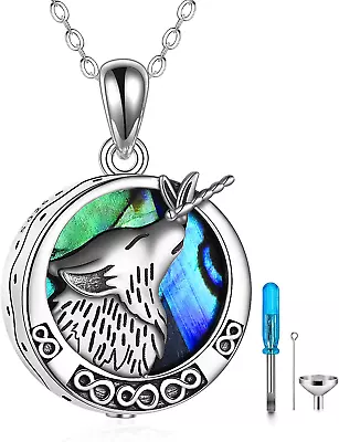 Urn Necklace For Ashes Sterling Silver Cat/Tree Of Life Pentagram/Mjolnir/Infini • $116.06
