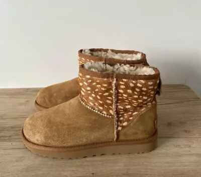 UGG Australia Animal Print Sheepskins Boots Size 6 EU40  Bargain • £29.99