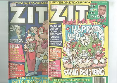 Vintage UK Alternative Comics / Mags ZIT #79 + #80  1990's  Adult Readers!  E17 • $6
