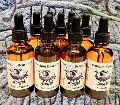 Ironside Beard Oil 100% Natural Organic Vegan Friendly 50 ML - 9 Scents • $27.95