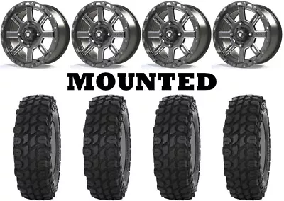 Kit 4 High Lifter X Comp ATR Tires 35x10-15 On Bullite Lancer Gray BT-02 CAN • $2112.99