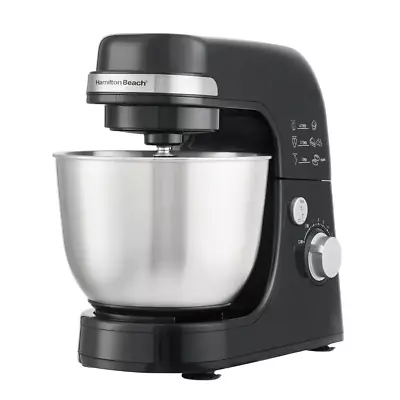 Hamilton Beach Stand Mixer 4 Qt 7 Speed Black W/ Dough Hook Whisk And Flat • $116.43