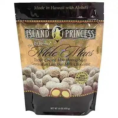 Island Princess Mele Macs Toffee Chocolate Macadamia Nuts 15oz • $22.50