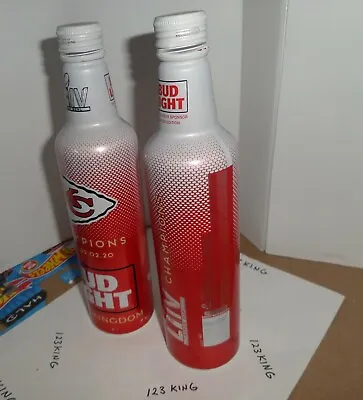 $8 • Buy Chiefs SUPER BOWL LIV Champions BUD LIGHT, One Aluminum Bottle-EMPTY