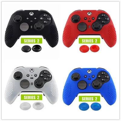 For Xbox One Elite Series 2 Anti-Slip Silicone Cover Case With Thumb Grips Caps • $12.99