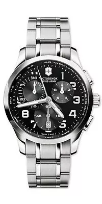 Victorinox 241295 Swiss Army Quartz Stainless Men's Watch Used Good Condition • $180