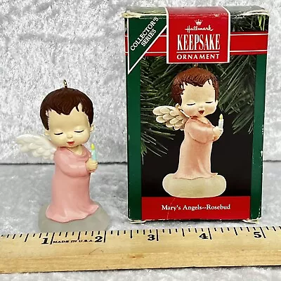 1990 Mary's Angels Rosebud Hallmark Ornament 3rd In Angel Series • $7.87