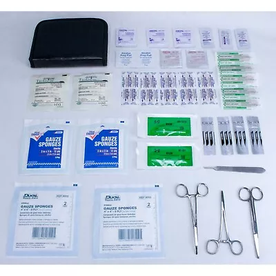 Military Surgical Suture Kit Suture Set W/Scalpel 37 Piece Kit • $19.95