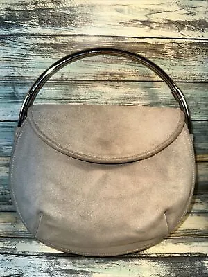 Junior Drake Vintage Y2k 90s Suede Leather Shoulder Bag Purse Shimmer Metallic • $25