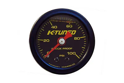 K-Tuned Fuel Pressure Gauge (BLACK) Marshall 0-100 Psi UNIVERSAL • $39.25