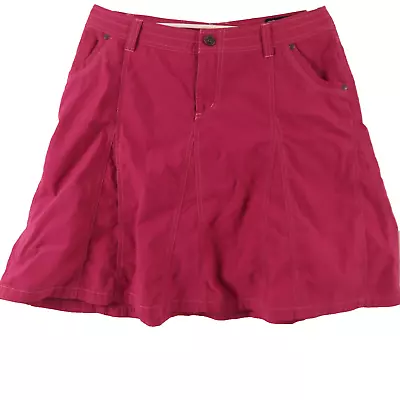 Kuhl Hiking Outdoor A Line Skirt Women's 12 PINK Camping Walking Size 8 • $18.99