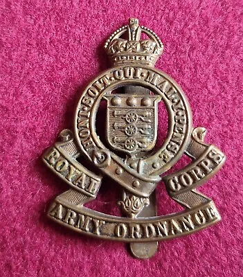 £4.99 • Buy WW1 British Army Cap Badge The Royal Army Ordnance Corps Brass 
