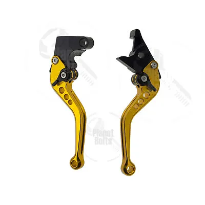Gold CNC Shorty Brake Clutch Levers For Yamaha YZF R6 99-04 R1 R6s Control Hand • $34.99