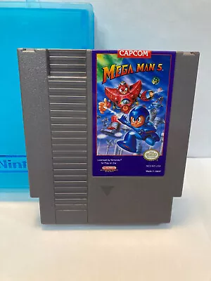 Mega Man 5 (NES 1992) Authentic! No Reserve! *Board Pics* • $86