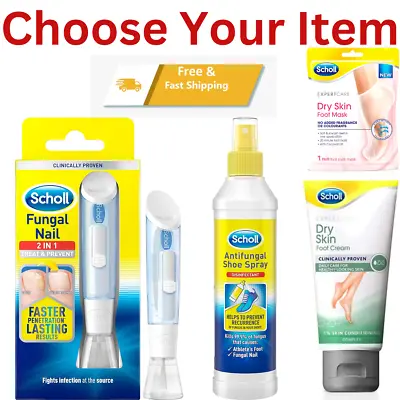 Scholl Shoe Spray Disinfectant Fungal Nail Treatment Dry Skin Foot Cream & Mask • £5.99