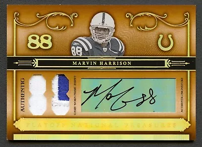 Marvin Harrison 2006 National Treasures Colts Patch Auto Autograph /88 Game-used • $124.99