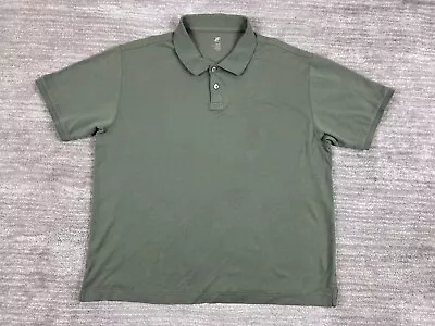 J Ferrar Shirt Mens XL Green Short Sleeve Polo Modern Fit 100% Pima Cotton • $9.99