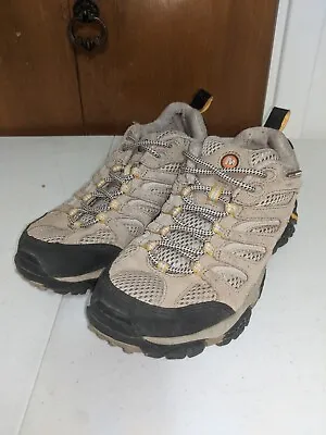 Merrell Moab 2 Ventilator Hiking Shoes Womens Taupe Low Top SZ 7W • $29.74