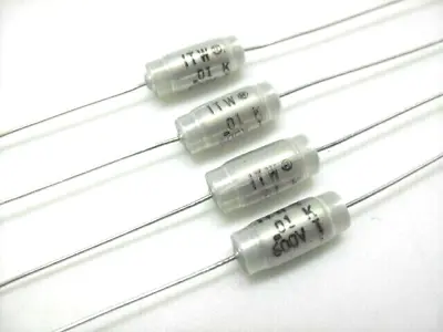 2X (1 PAIR) - .01uF / 10000pF @ 600v AUDIO FILM/FOIL POLYSTYRENE CAPACITOR • $9.25