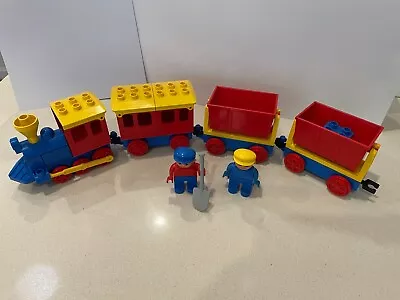 Lego Duplo 1985 Vintage Train Set With Engine And Three Carriages EXC COND • $30.20