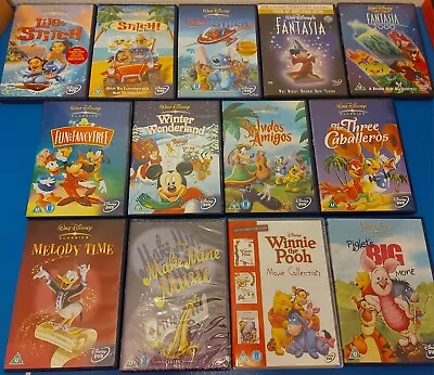 DISNEY 15 Cartoon DVD BUNDLE Mickey Mouse Lilo & Stich Winnie The Pooh Fantasia • £6