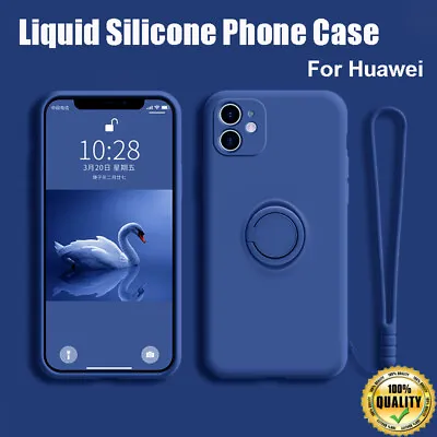 For Huawei P50 P40 P30 Pro Mate40/30/20 Magnetic Silicone Case Ring Stand Cover • £4.79