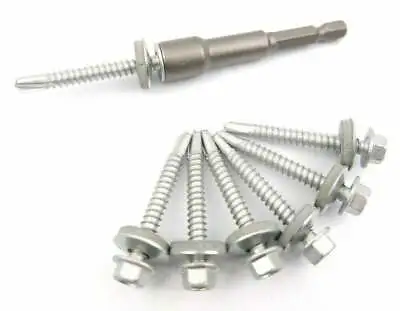 £11.99 • Buy (Pack OF 100) 5.5 X 51mm Tech Screws For Roofing & Cladding Self Drill Tek Screw