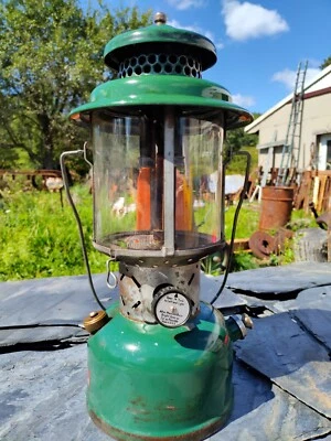 $30 • Buy Vintage Coleman Lantern Model 220E W/ Original Pyrex Glass, 1961