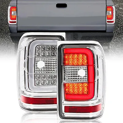 LED Tail Lights For Ford Ranger 2001-2011 Clear Lens Chrome Housing C Light Bar • $119