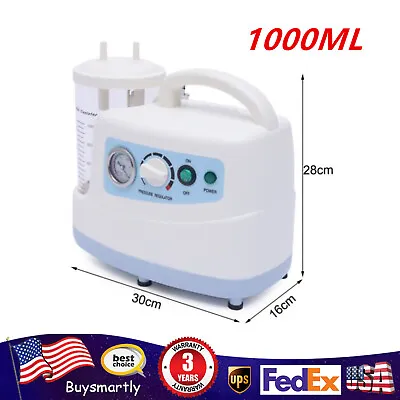 $164.35 • Buy Portable Quiet Suction Unit Medical Vacuum Phlegm Emergency Aspirator Machine 1L