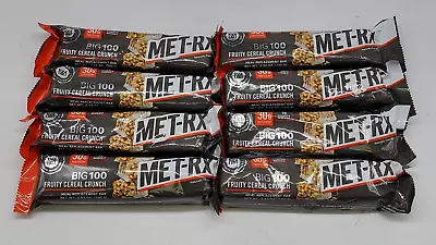 8x Bars MET-Rx Big 100 Fruity Cereal Crunch Meal Replacement Energy Bar 3.52oz • $25.99