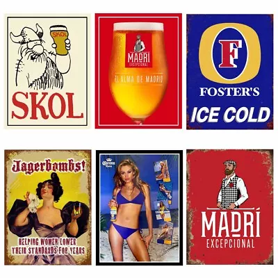 £3.95 • Buy Home Bar Beer Metal Sign Plaques For Man Cave Garage Tin Signs Shed Dad AM391