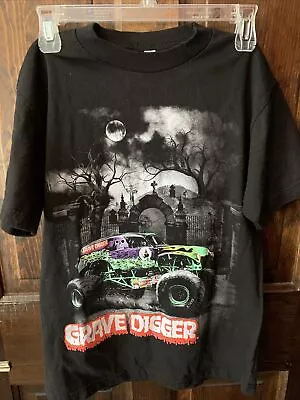 Youth Monster Jam Grave Digger Monster Truck Alstyle AAA Black T-shirt Graveyard • $30