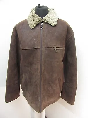 Vintage Sheepskin Leather Flying B-3 Jacket Size Uk L Eu50 Heavyweight 2.7kg • £69
