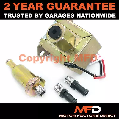 Universal 12v Fuel Pump Car Van Tractor Boat 4-6 Psi 1.4 Ltrs Per Minute • £14.95