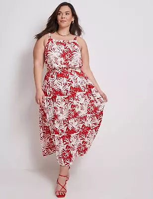 $29.01 • Buy Autograph Strappy Belted Tiered Maxi Dress Womens Plus Size Clothing  Dresses