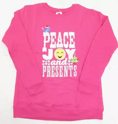 HANES Eco Smart Youth Holiday Sweatshirt Wow Pink Youth Large • $16.99