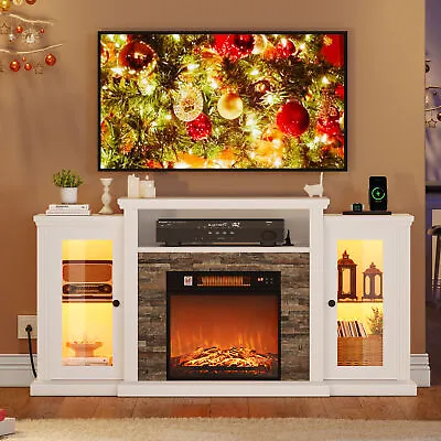 LED Fireplace TV Stand With Power Outlets & 18  Fireplace For TVs Up To 70 Inch • $219.99