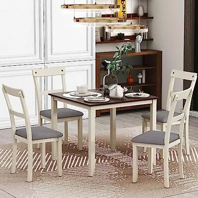 Comfortable Room 5-Piece Classic Counter Height Dining Set-Elegant Wood Kitch... • $390.91